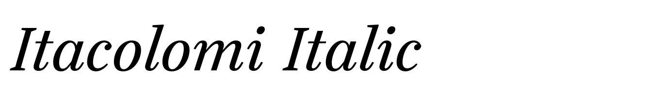 Itacolomi Italic